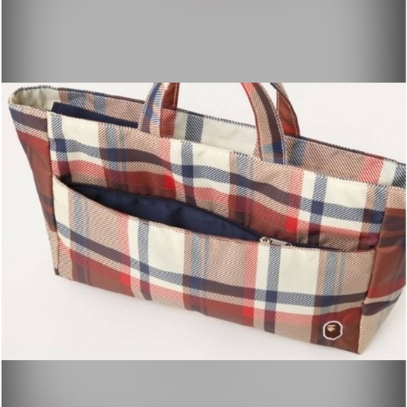 Bape Bathing Ape Plaid Tote/Bag | VERY RARE | NEW!!! 🦍🦧 - Picture 4 of 9